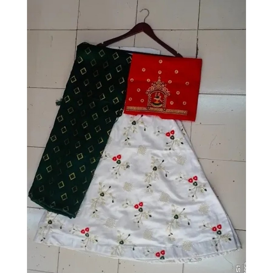 Silk Embroidery Lehenga  Choli