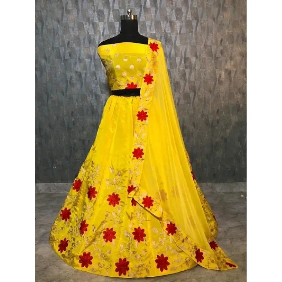 Stylish Silk Blend  Lehenga Choli Set For Women