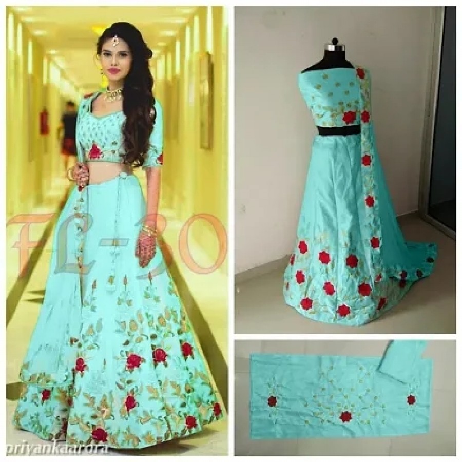 Stylish Silk Blend  Lehenga Choli Set For Women