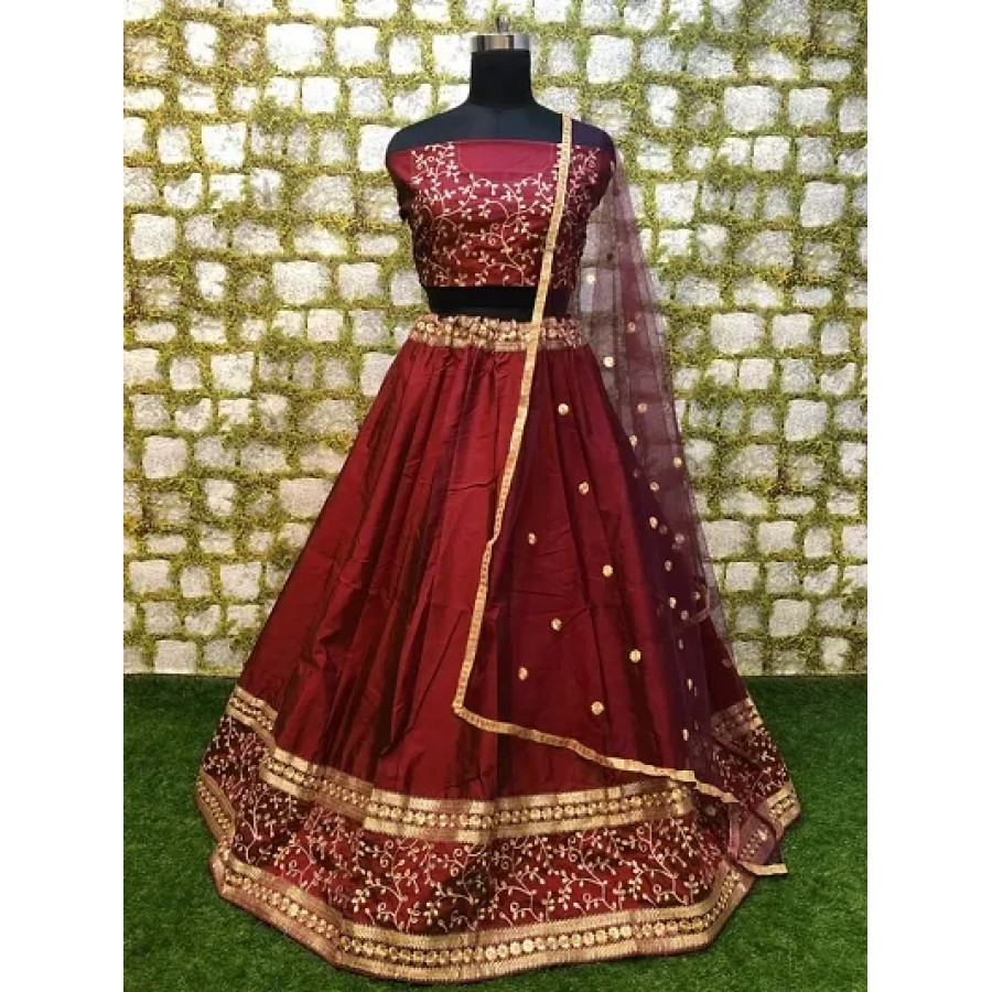 Stylish Silk Blend  Lehenga Choli Set For Women