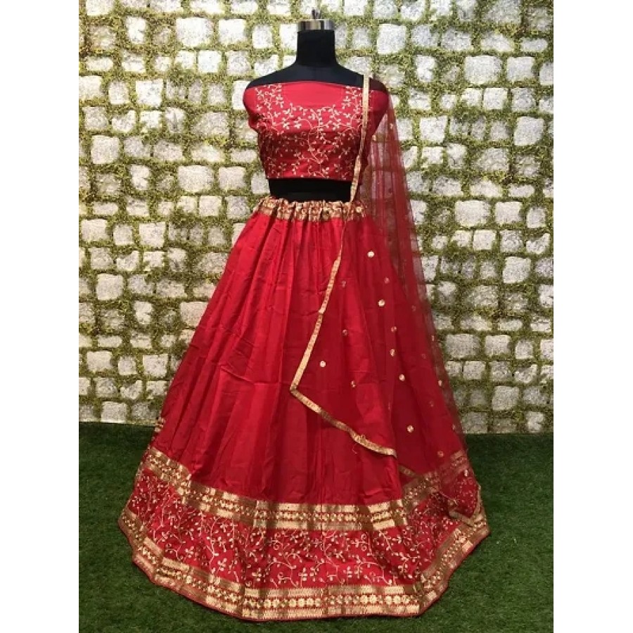 Stylish Silk Blend  Lehenga Choli Set For Women