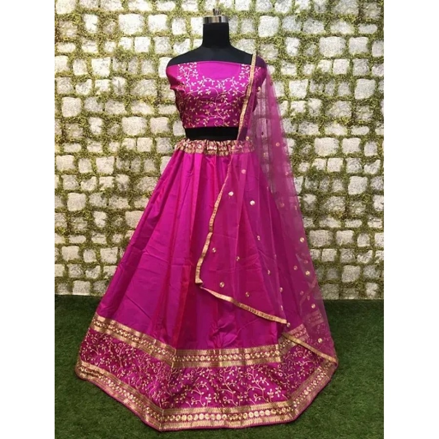 Stylish Silk Blend  Lehenga Choli Set For Women