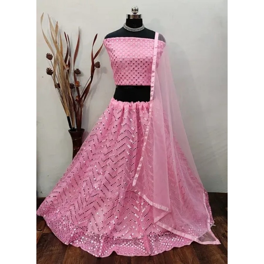 Stylish Silk Blend  Lehenga Choli Set For Women