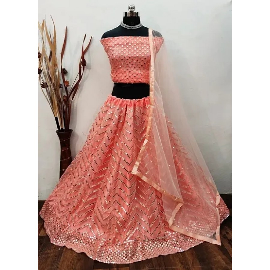 Stylish Silk Blend  Lehenga Choli Set For Women