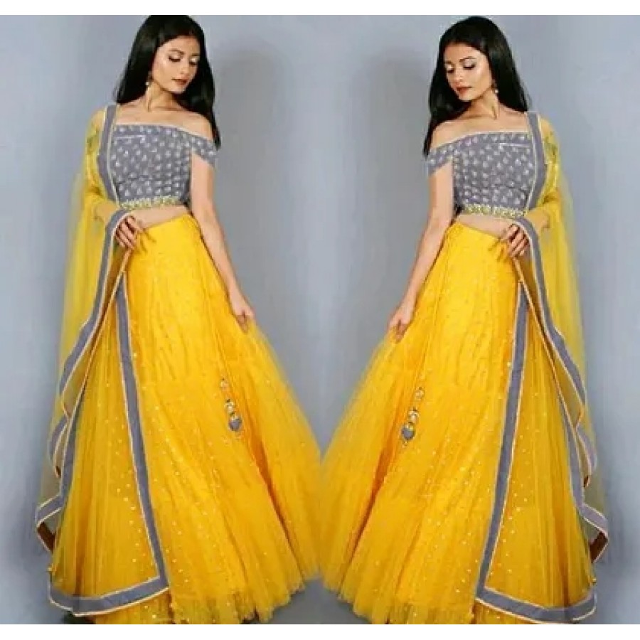 Women's Poly Silk Lehenga Choli with Dupatta