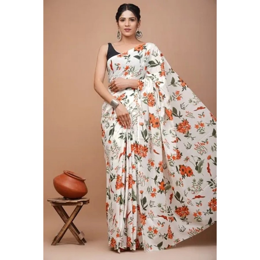 Bagru printed cotton saree