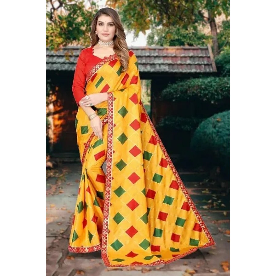 Classic Georgette Printed Saree with Blouse piece