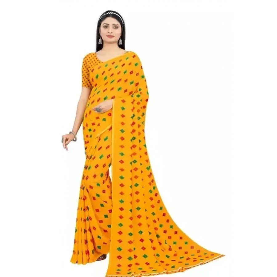 Elegant Georgette Saree with Blouse piece