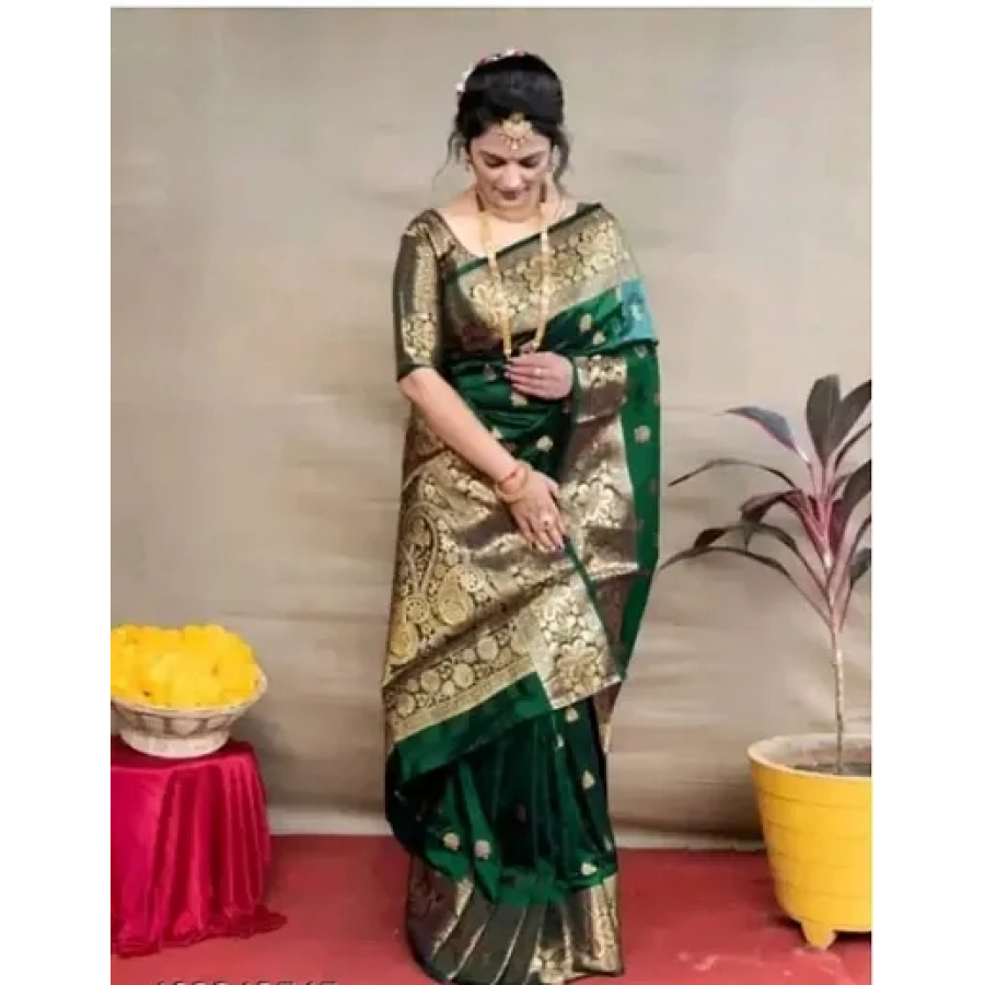 Fancy Art Silk Jacquard Saree With Blouse