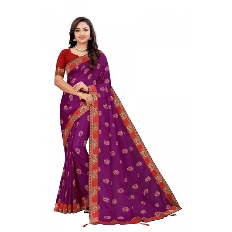 Latest Beautiful Silk Blend Saree with Blouse piece