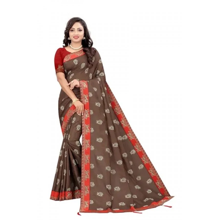 Latest Beautiful Silk Blend Saree with Blouse piece