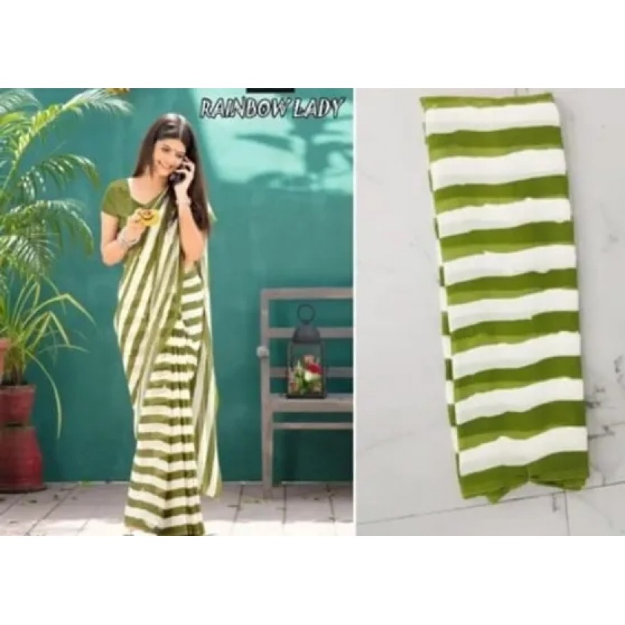 Trendy Women Printed GEORGTTE Saree With unstitched Blouse Piece