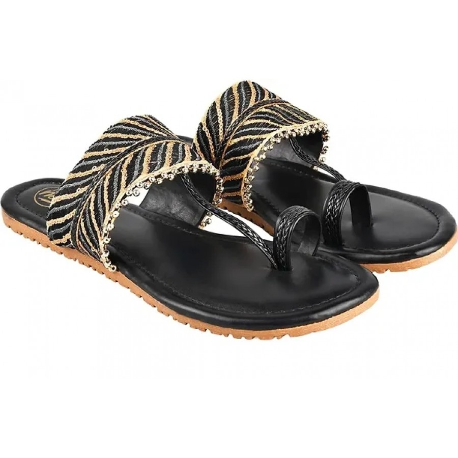 Try Me Stylish Bunai Kolhapuri Stylish Flats Collection Of Ethnically Inspired Kolhapuri Flat Slippers For Women, Girls, And Ladies