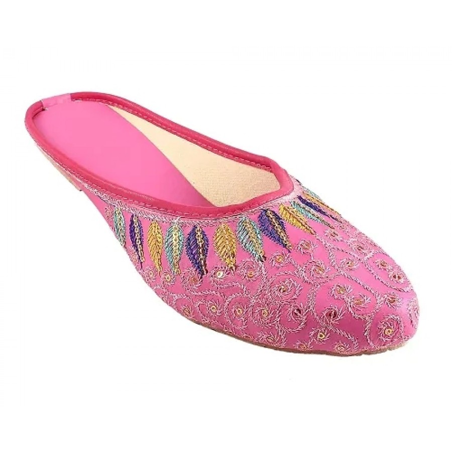 Women Ethnic Jaipuri Slip On Slippers Mules