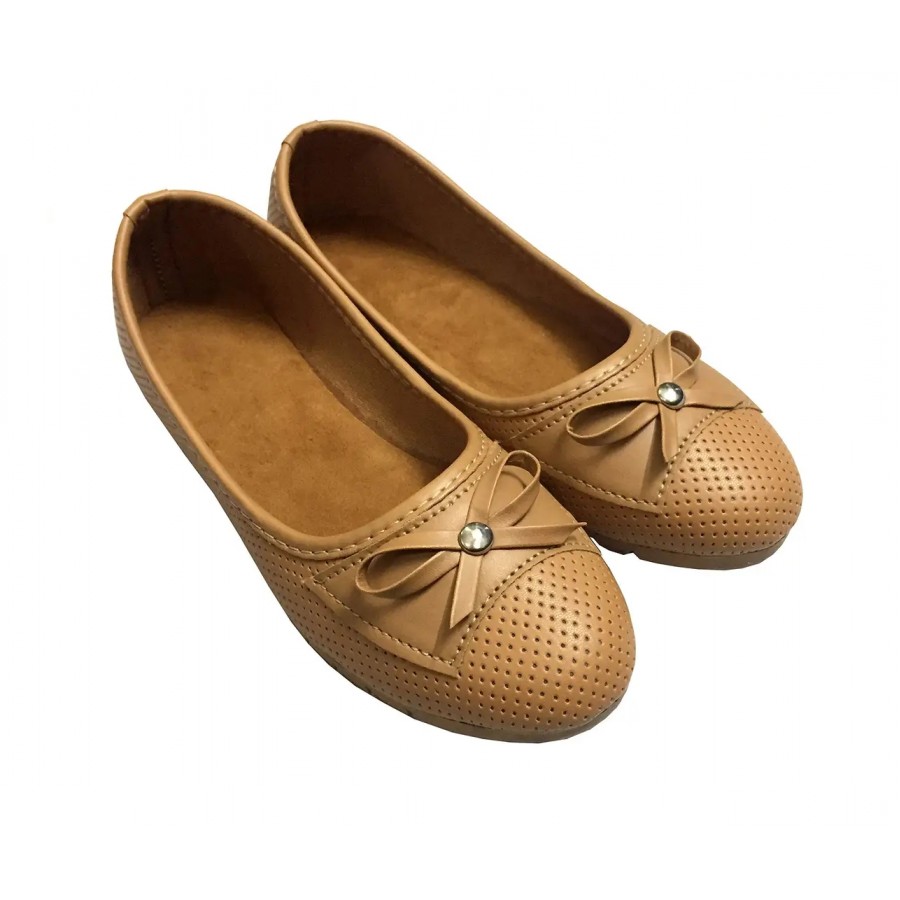 Atulit Women's and Girl's Stylish Casual Bellies/Flats/Loafers/Footwear (Tan, 3, Numeric_3)