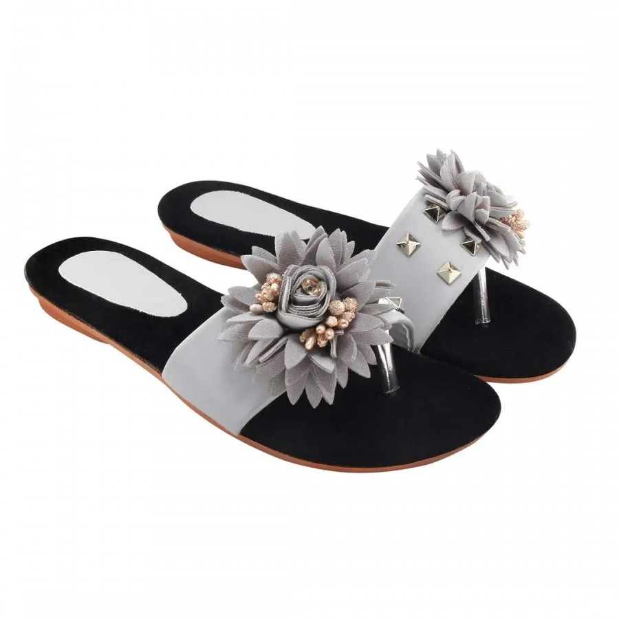 Blinder womens 304-grey Fancy Flats Flat Sandal