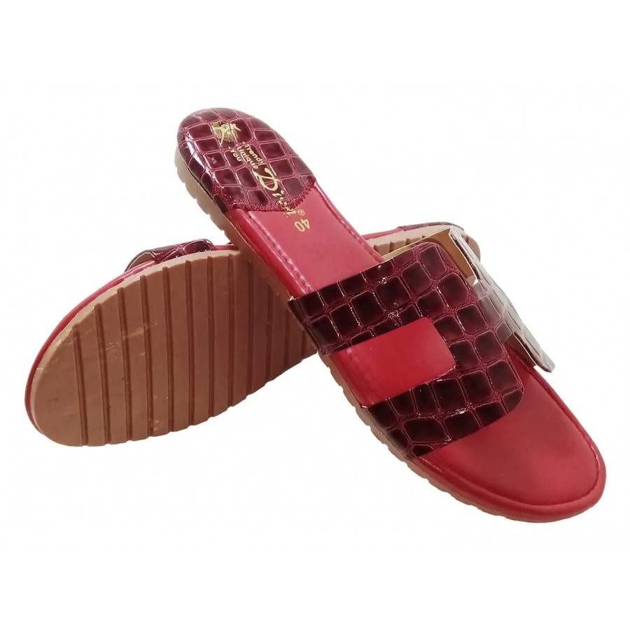 Diva:Trendy Unique You Soft Casual Croc Print Slide Slippers