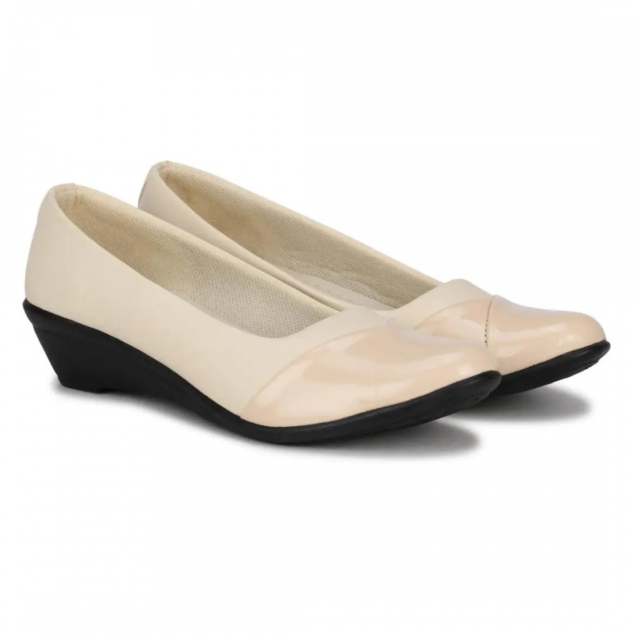 Elegant Beige Synthetic Solid Bellies For Women