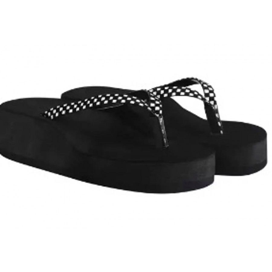 Elegant Black PVC Slippers For Women