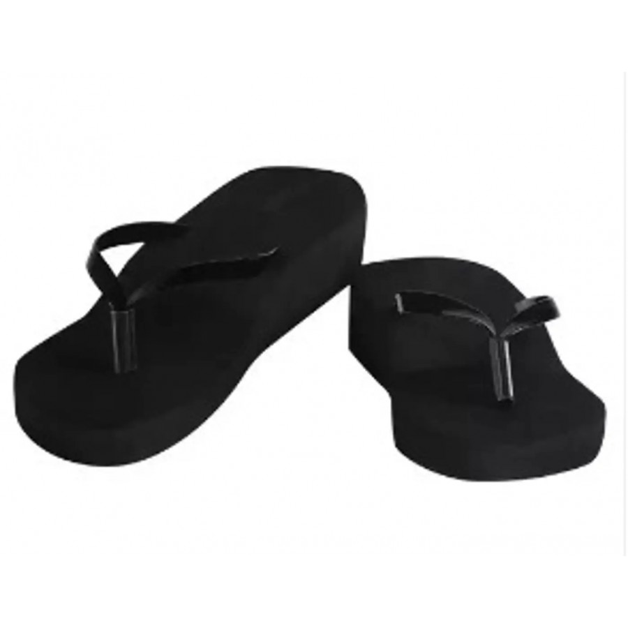 Elegant Black Rubber Sandals For Women