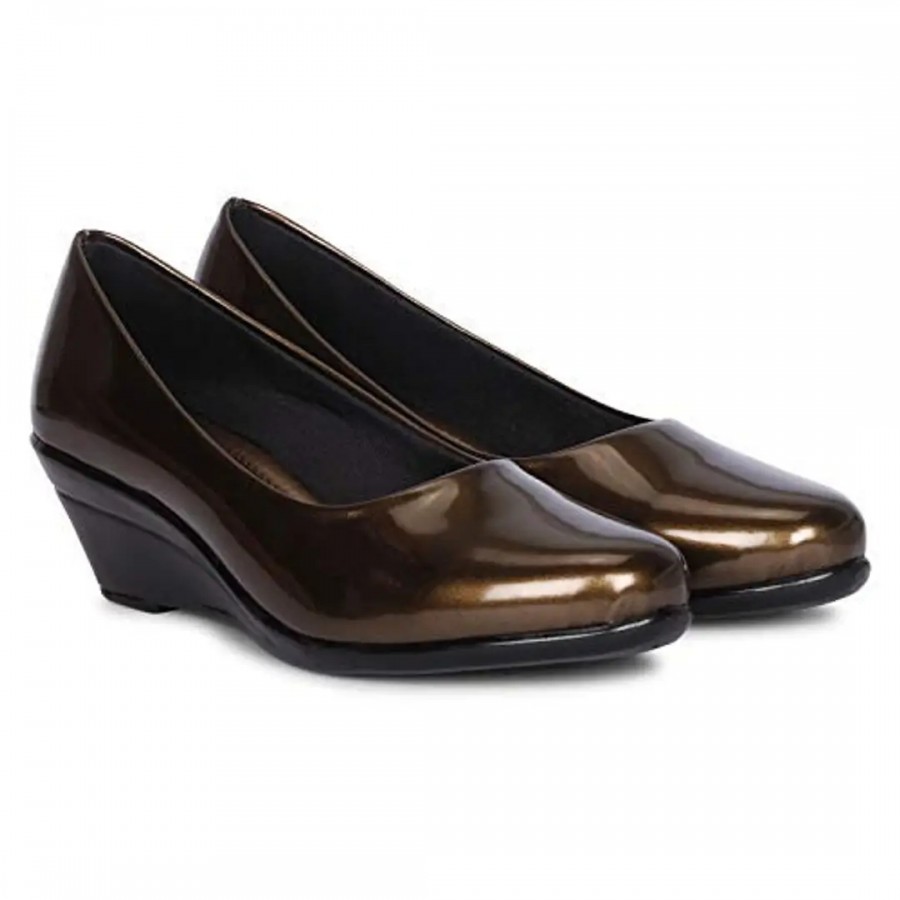 Elegant Copper Synthetic Solid Bellies For Women