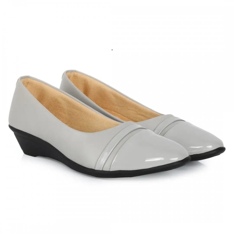 Elegant Grey Synthetic Solid Bellies For Women