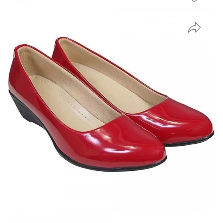 Elegant Red Synthetic Solid Bellies For Women