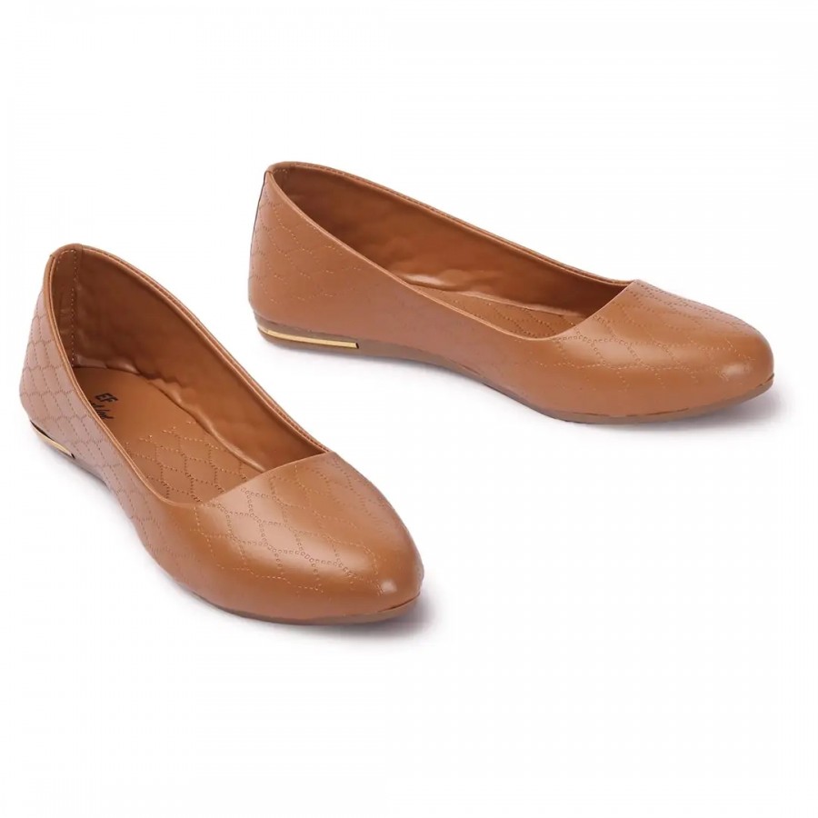 Elegant feet Fashionable, Soft  Comfortable Daily Use Casual Beige Flat Bellies (201)