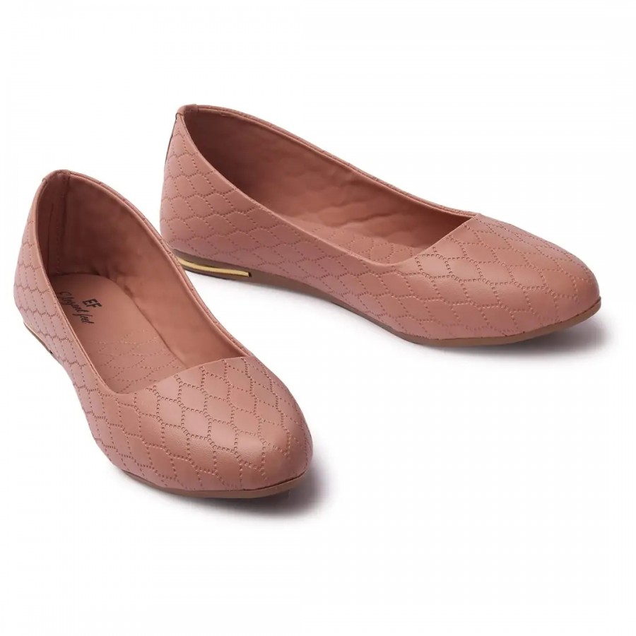 Elegant feet Fashionable, Soft  Comfortable Daily Use Casual Beige Flat Bellies (201)