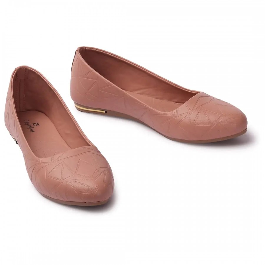 Elegant feet Fashionable, Soft  Comfortable Daily Use Casual Peach Flat Bellies (202)