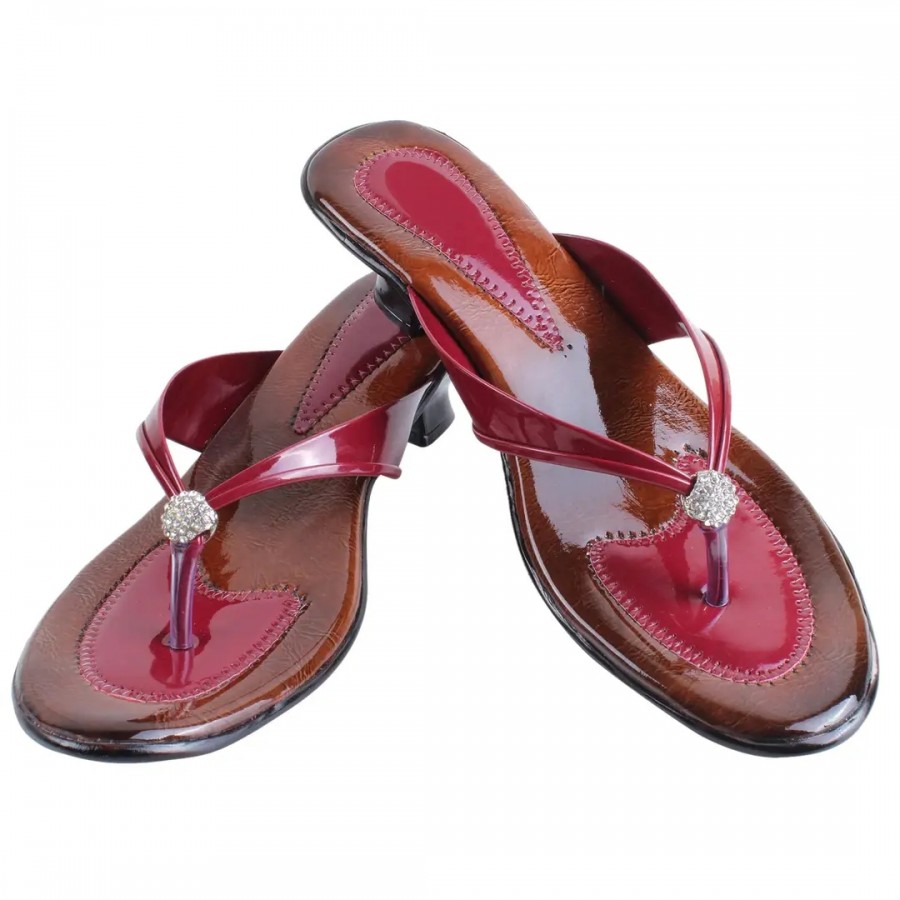 KOMOPT Women Latest Double Colour V Shape Slipper 151