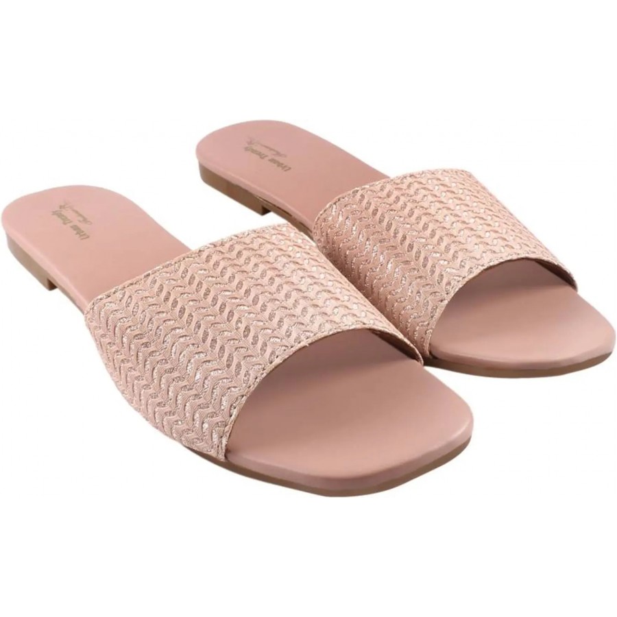 Stylish EVA Pink Embellished Slip-on Fashion Flats For Women