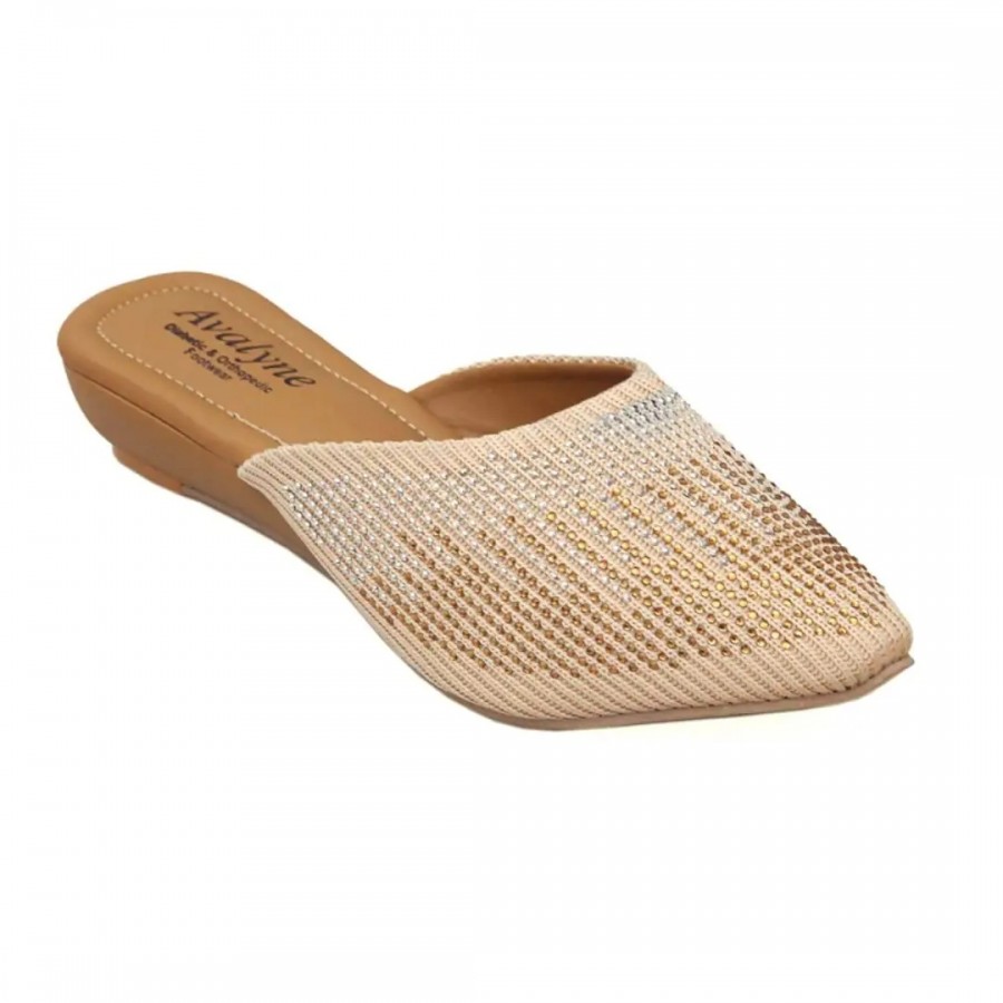 Women Peach Mesh Slip-on Comfortable Clogs/Mules