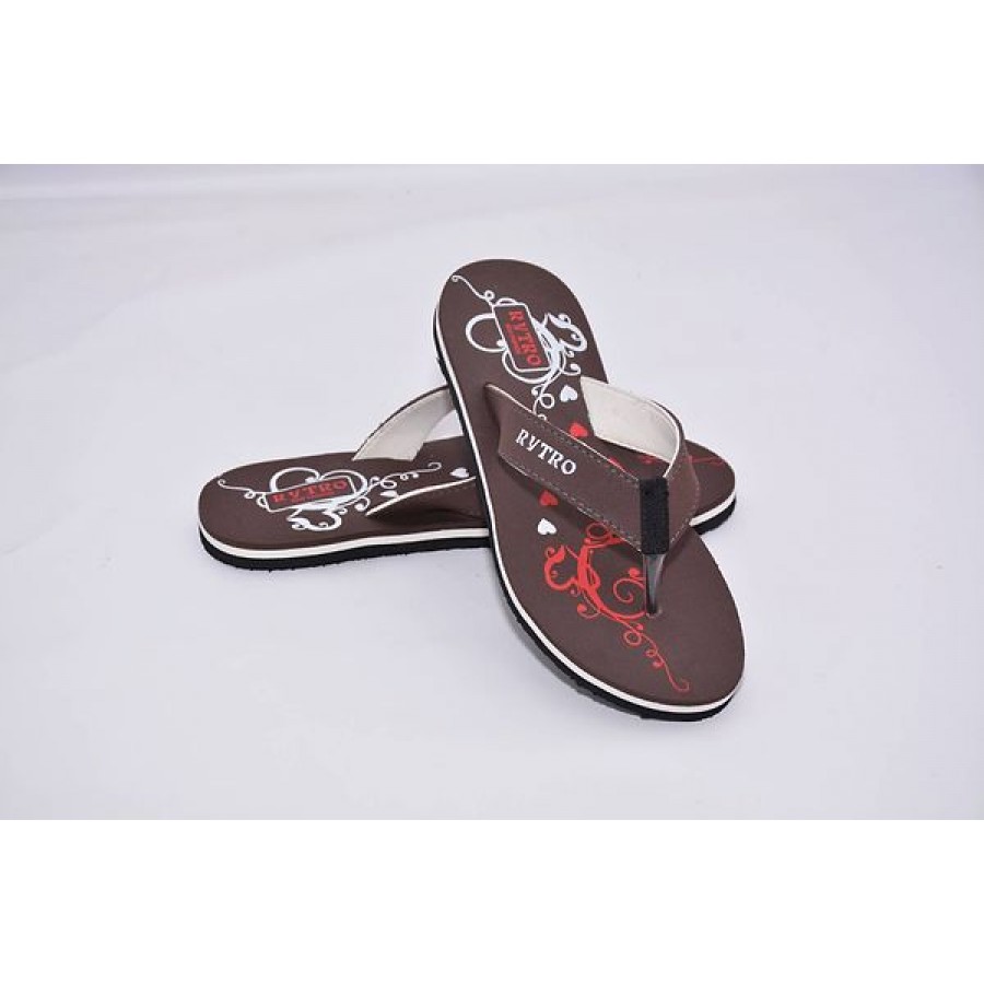 Women's Stylish and Trendy Brown Printed EVA Slippers