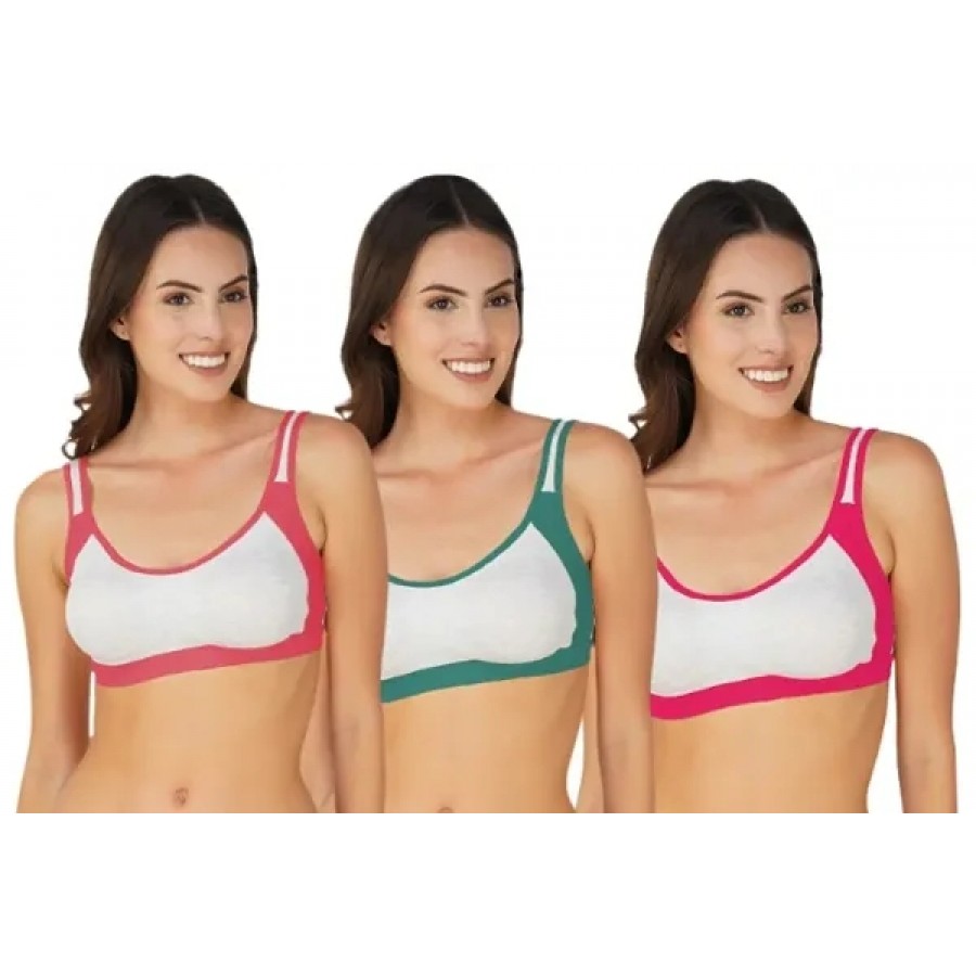 Arc de Shapes Women Sports Bra (Pack of 3)