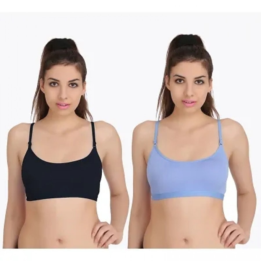 Combo of 2 Multicoloured Non Padded Full Coverage Bra