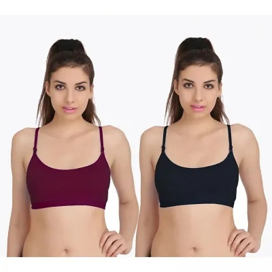 Combo of 2 Multicoloured Non Padded Full Coverage Bra