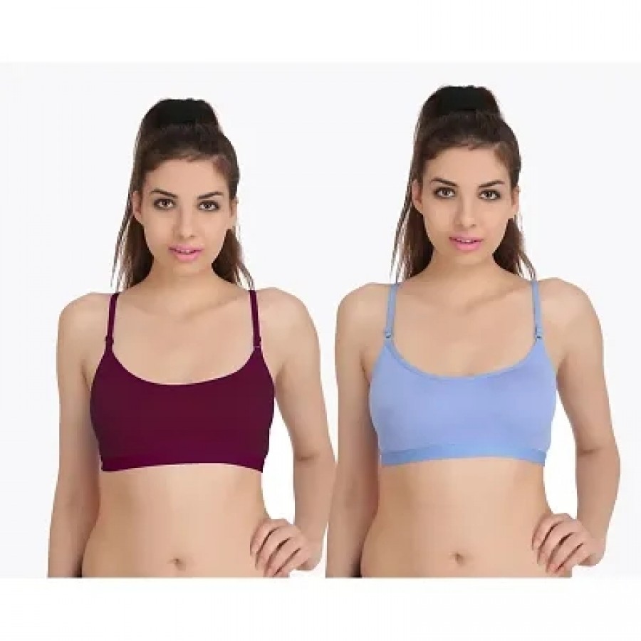 Combo of 2 Multicoloured Non Padded Full Coverage Bra