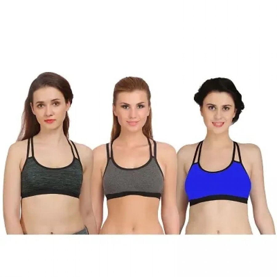 Combo of 3 Multicoloured Non Padded Full Coverage Bra