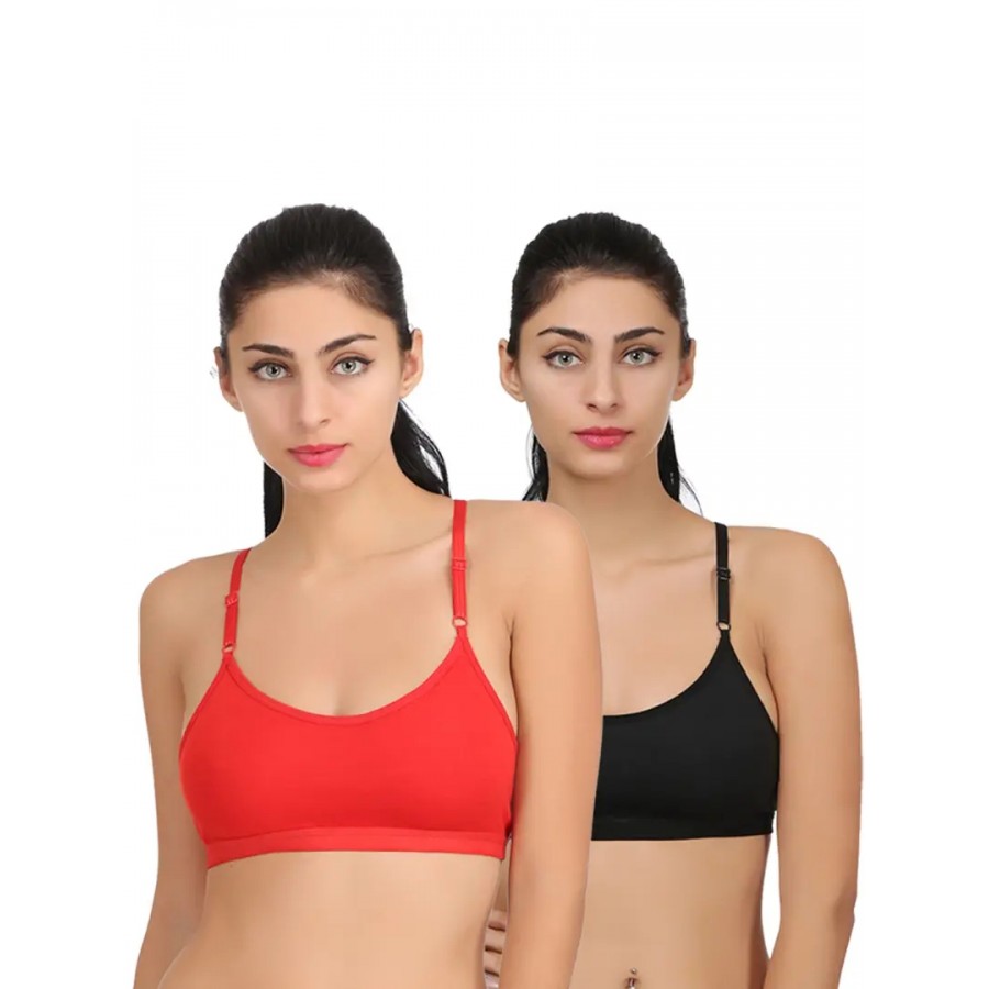 Combo of 2 Multicoloured Non Padded Full Coverage Bra