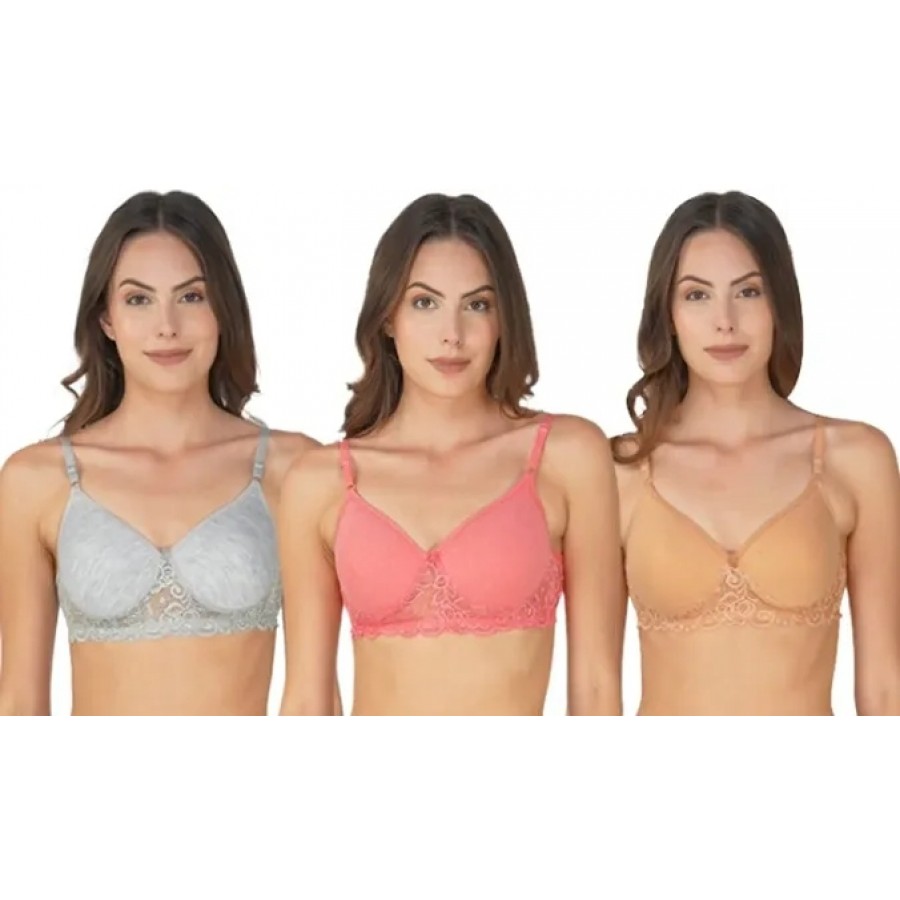 Women Stylish Padded Bras combo of 3