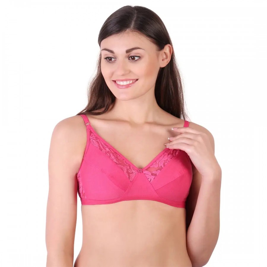 Women's Dark Pink Minimizer Non Padded Bra