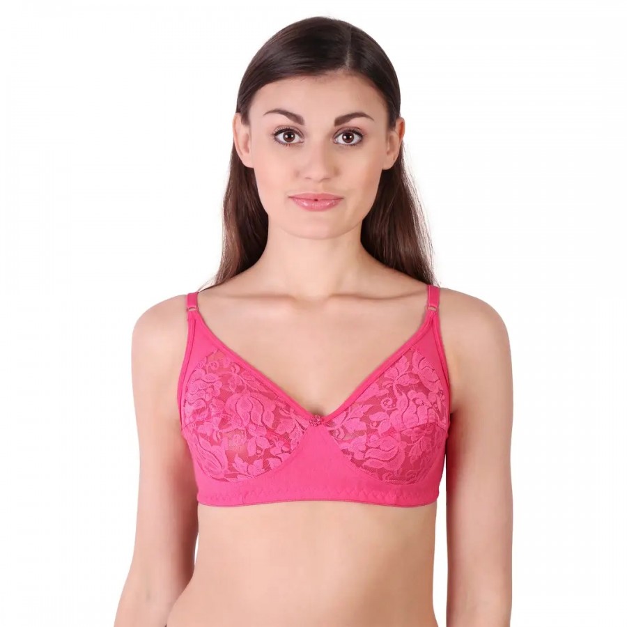 Women's Pink Minimizer Non Padded Bra