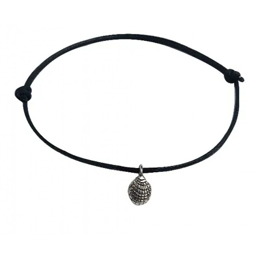 Adjustable Black Thread Anklet with Oxidised Hanging for Girls