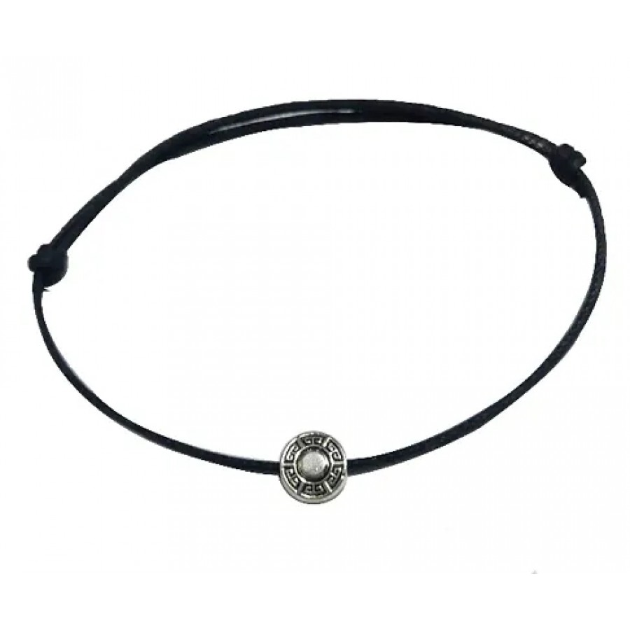 Adjustable Black Thread Anklet with Oxidised Hanging for Girls