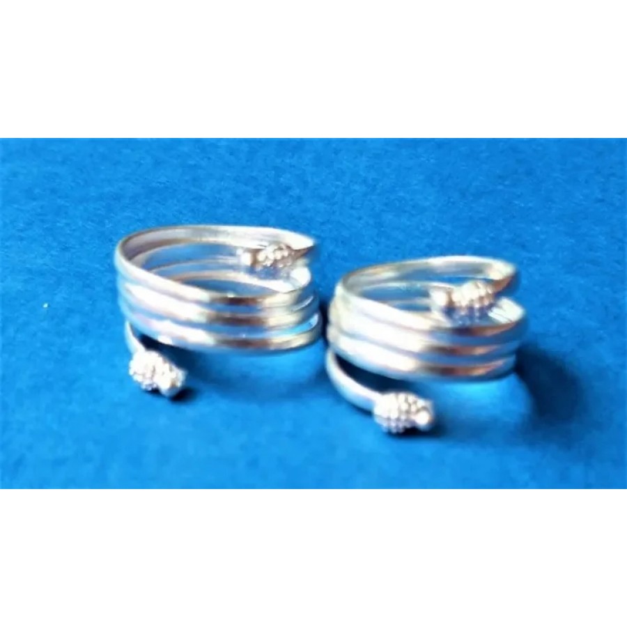 Trendy White Metal Toe Rings