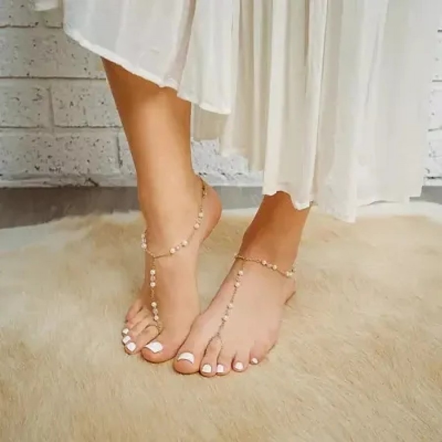 Women's pearl anklets