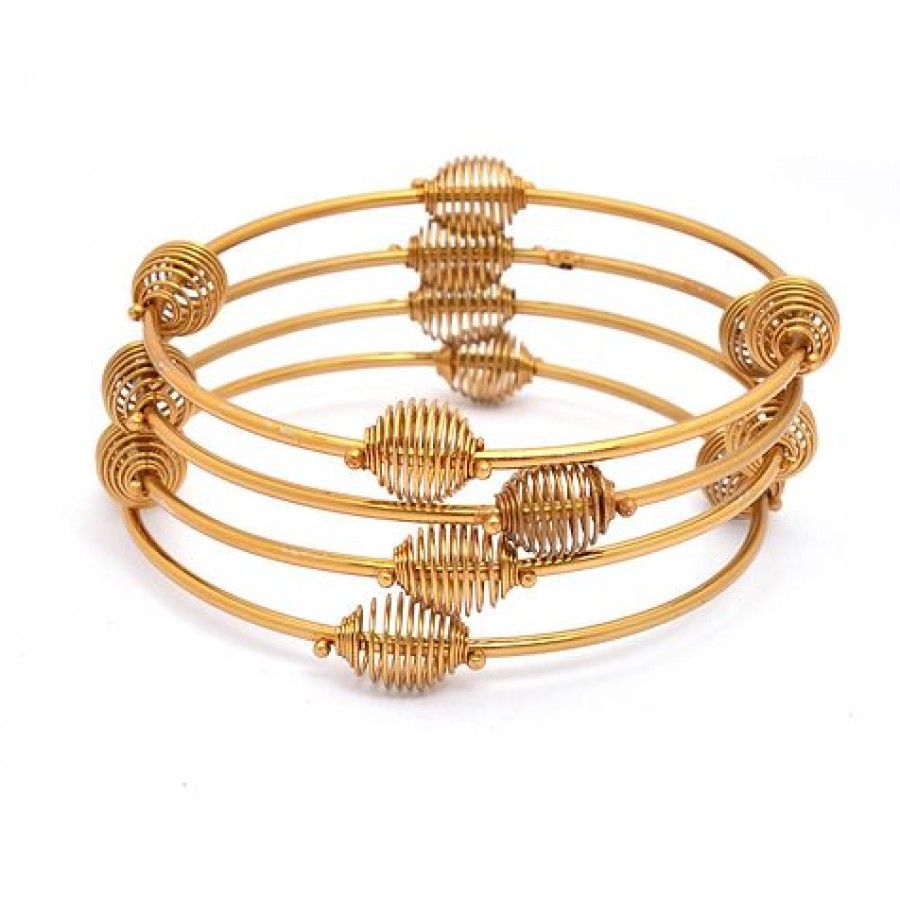 Golden Brass Contemporary Bangle