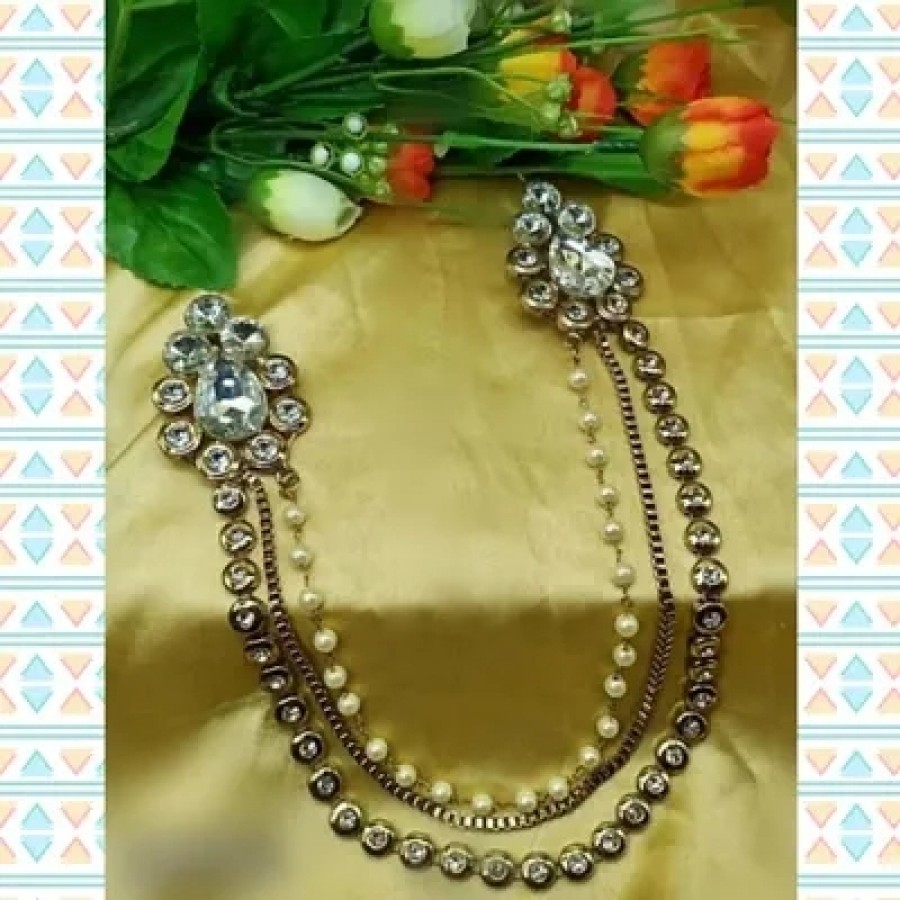 Latest Designer Kundan and Pearl Brooch