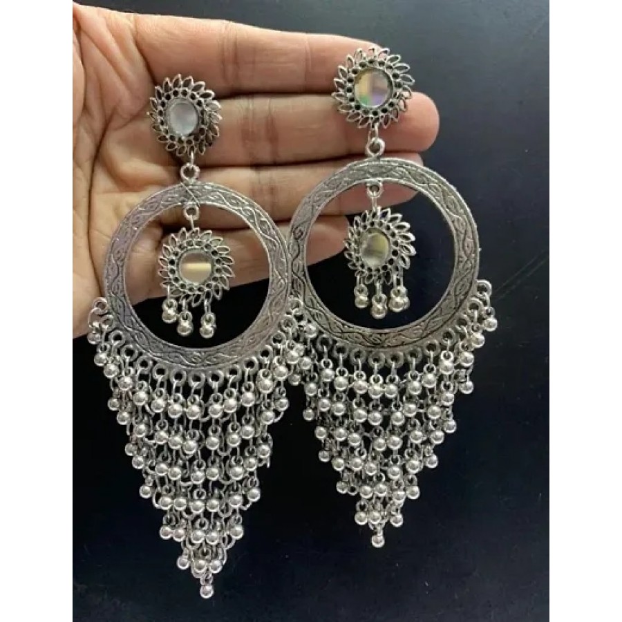 Beautiful Oxidized Silver Ghungroo Earring for Women